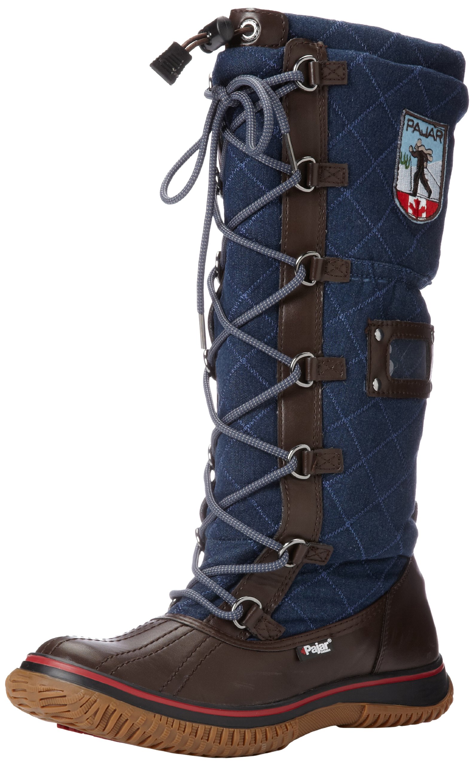 PAJAR Women's Waterproof Leather Winter Boots with Non-Slip Sole - Warm Snow Boots for Hiking, Walking & Outdoor Activities