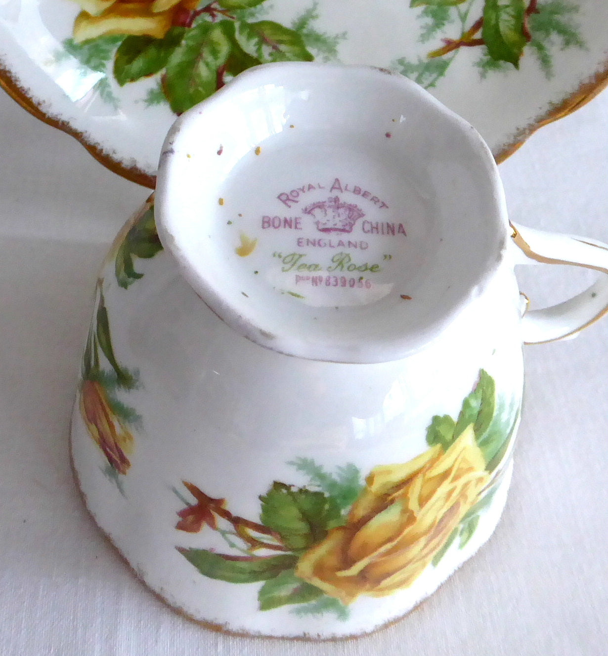 Vintage Royal Albert Tea Rose Trio Set - Yellow Roses English Bone China Teacups (1940s) | Elegant Afternoon Tea, Bridal Shower, Collectible Display