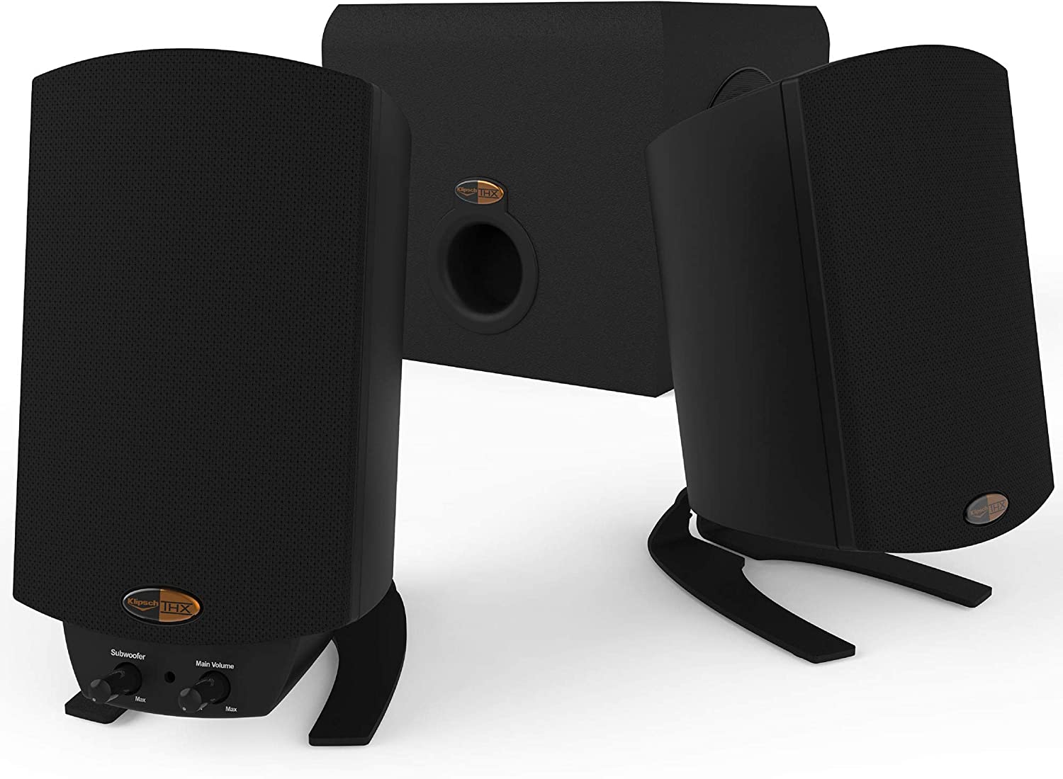 Klipsch ProMedia 2.1 THX Certified Computer Speaker System - Premium 2.1 Channel PC Speakers with Deep Bass for Gaming, Movies & Music - Perfect for Home Office, Desktop & Computer Setup (Black)