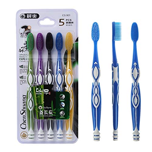 Ultra Soft Bamboo Charcoal Toothbrush for Sensitive Gums - Natural Anion Gum Protection - Eco-Friendly Dental Care for Home & Travel Use
