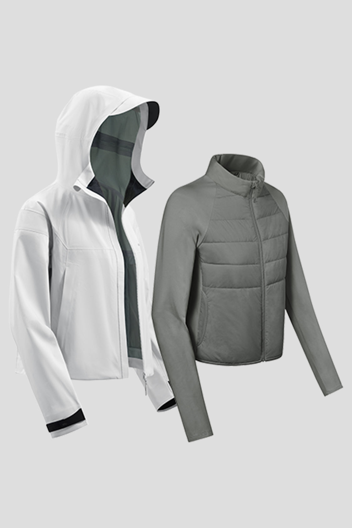 Women's Lightweight 3-in-1 Windbreaker Jacket with Hood - Waterproof Raincoat & Warm Fleece Lining for Hiking, Running & Outdoor Activities