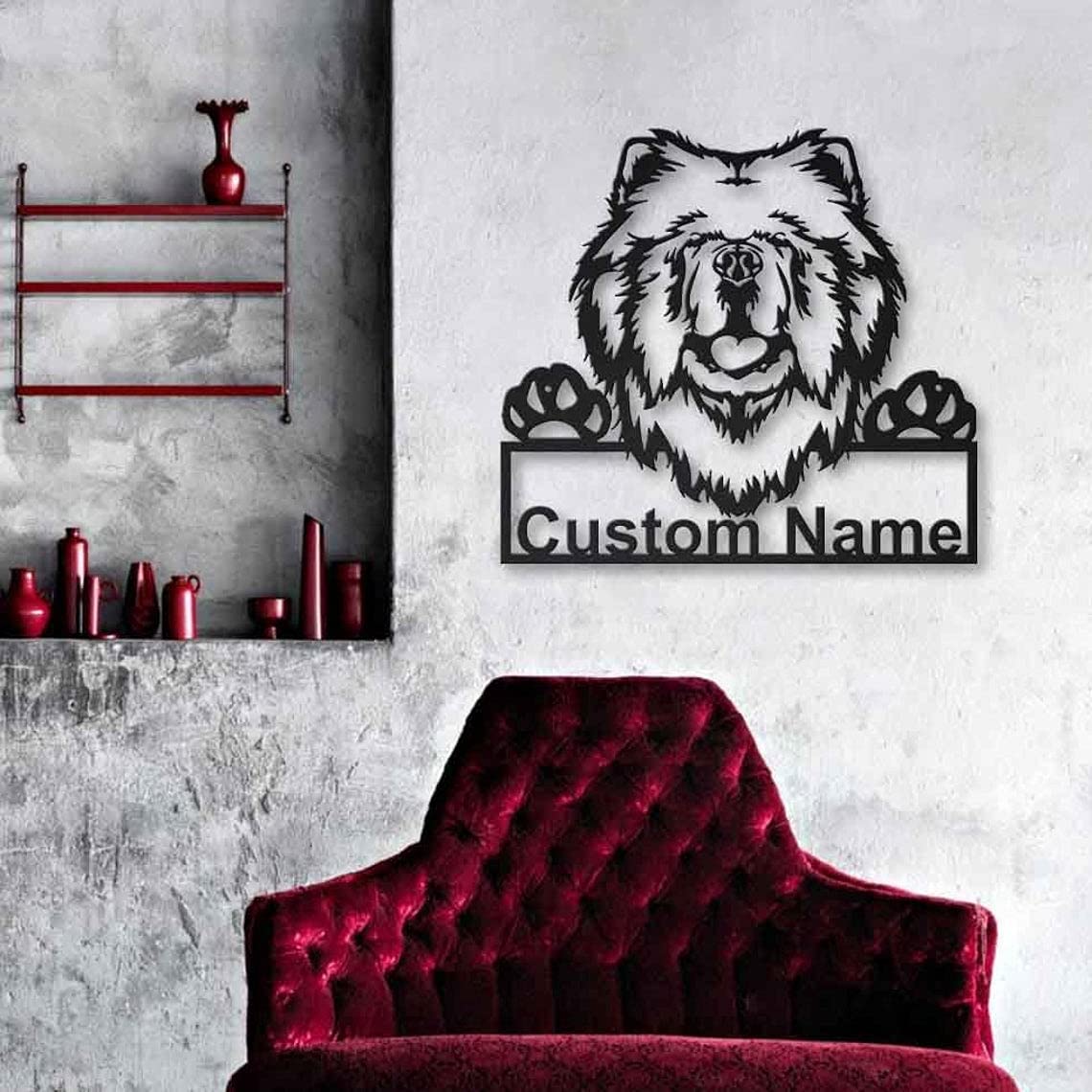 Custom Personalized Chow Chow Dog Metal Sign Art - Unique Pet Gift for Dog Lovers - Perfect for Home Decor, Birthday Present & Funny Animal Lover Gifts