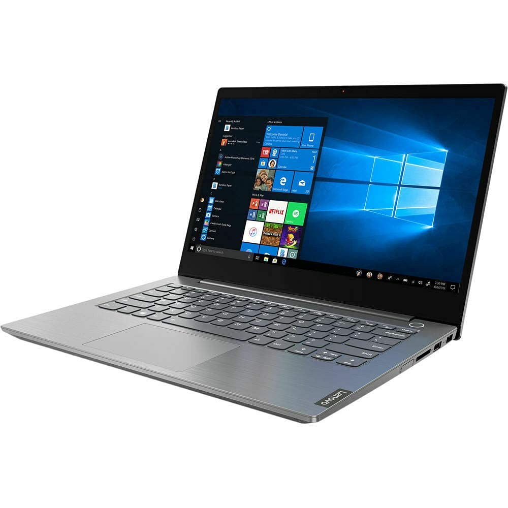 Lenovo ThinkBook 14-IIL 20SL0015US 14-inch Business Laptop - FHD IPS Display, Intel Core i5-1035G1, 8GB RAM, 256GB SSD, Windows 10, Intel UHD Graphics, Mineral Gray (Renewed) - Perfect for Remote Work, Office Productivity & Business Travel