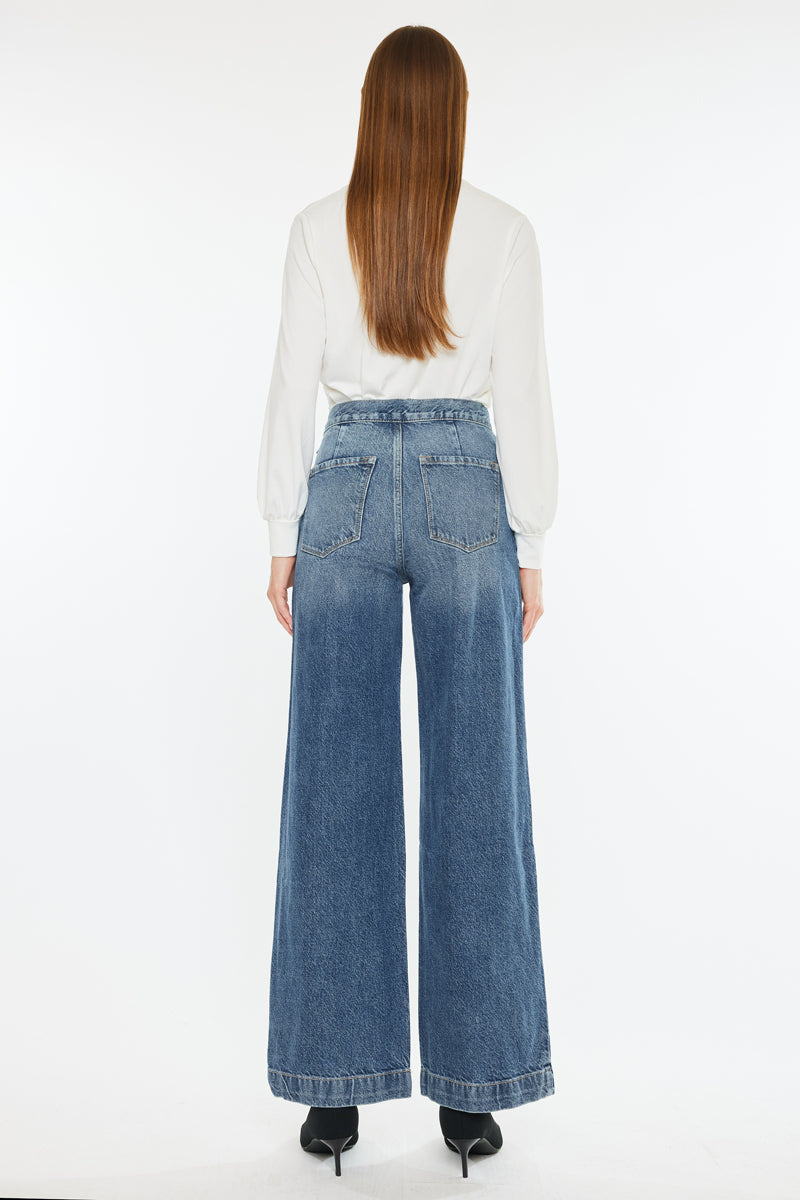 Anthea Ultra High Rise Wide Leg Jeans for Women - Stretchy Denim Pants with Comfortable Fit - Perfect for Casual Outfits, Workwear & Everyday Style