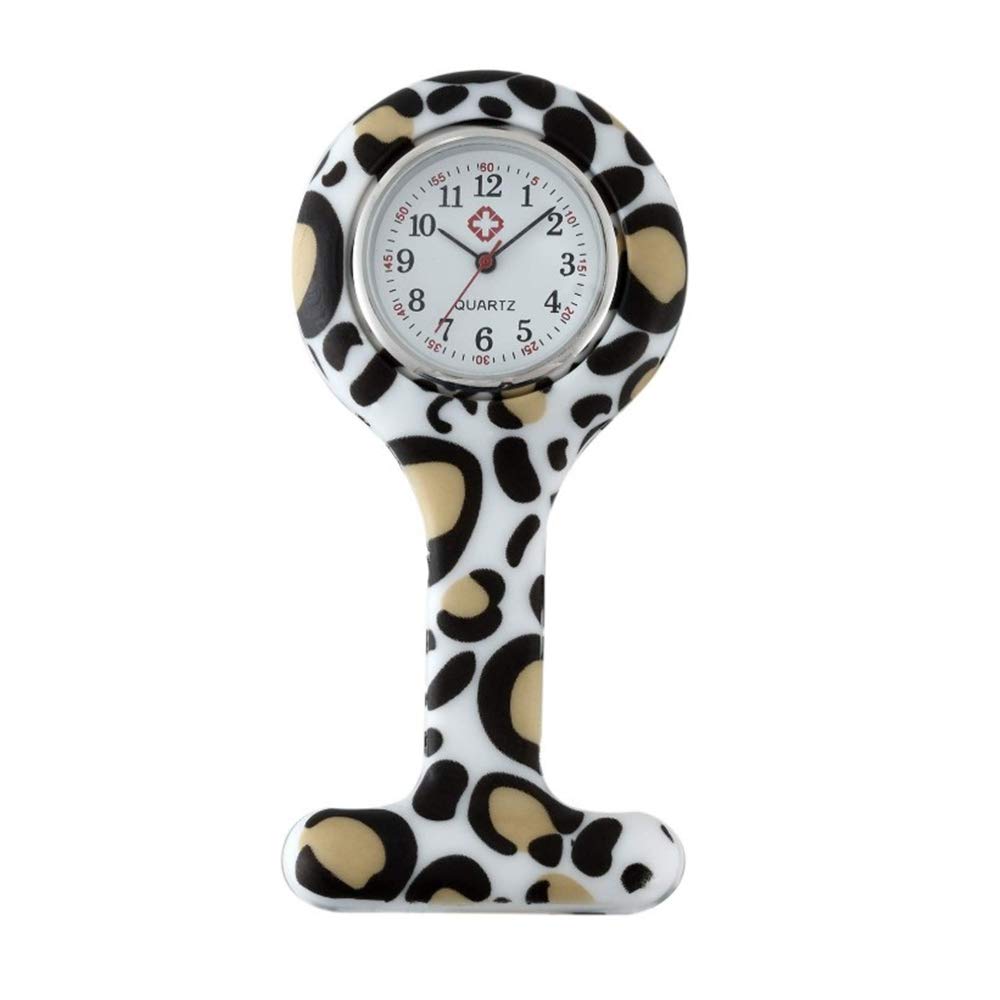 Vintage Floral Square Lapel Nurse Watch - Pin-on Brooch Fob Watch with Analog Quartz Movement - Perfect for Nurses, Medical Professionals & Vintage Fashion Enthusiasts