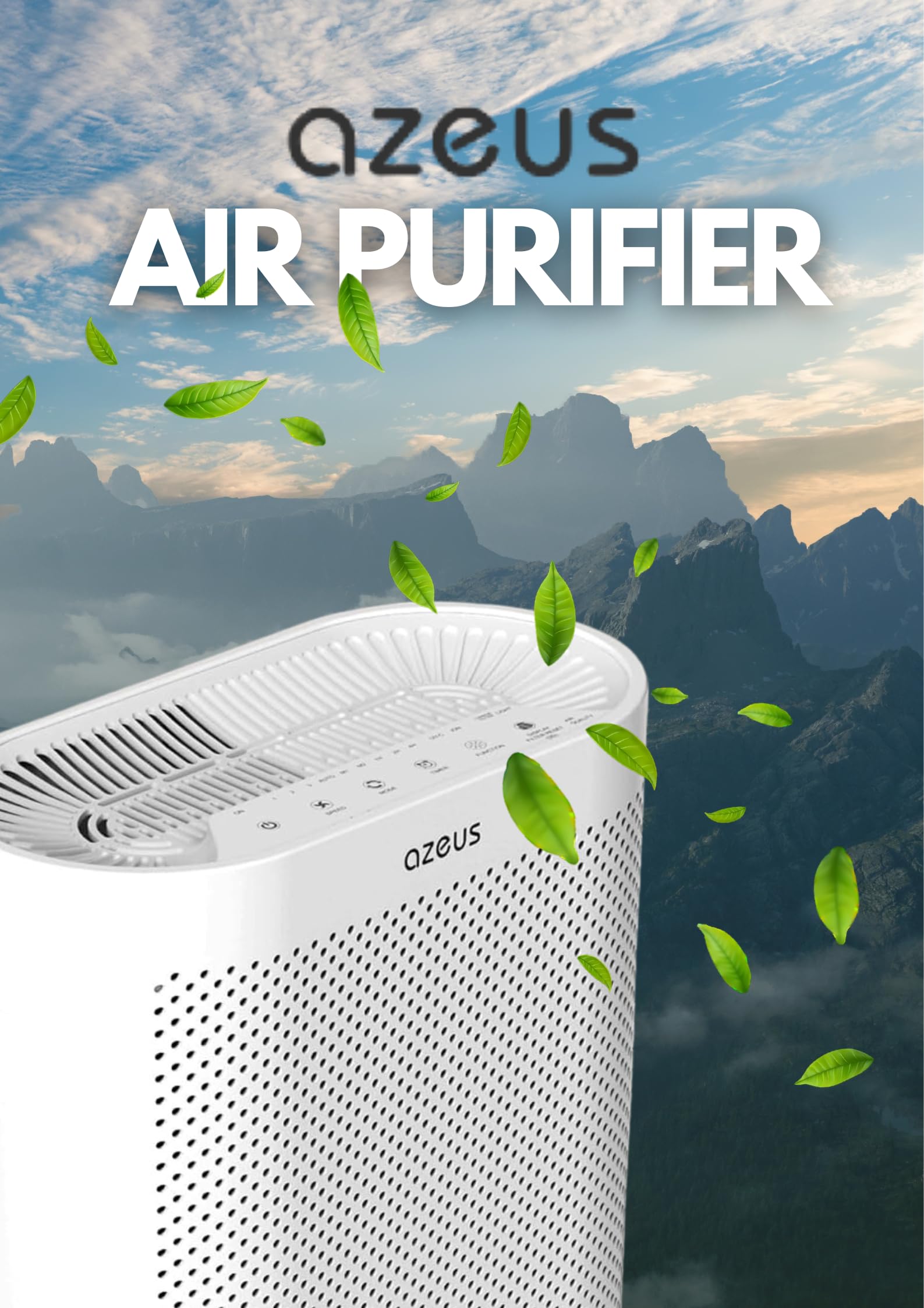 True HEPA Air Purifier for Large Rooms up to 1080 sq ft - 99.97% Removal of Pollen, Smoke, Dust & Pet Dander - Auto Mode with Air Quality Sensor & Night Light - Ideal for Home, Office, Bedroom, Nursery and Commercial Spaces
