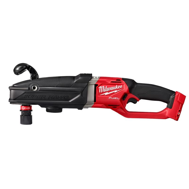 M18 FUEL 18V Brushless Cordless Super Hawg Right Angle Drill with QUIK-LOK (Tool Only) - Ideal for Tight Spaces, Plumbing, Electrical Work & Construction Projects