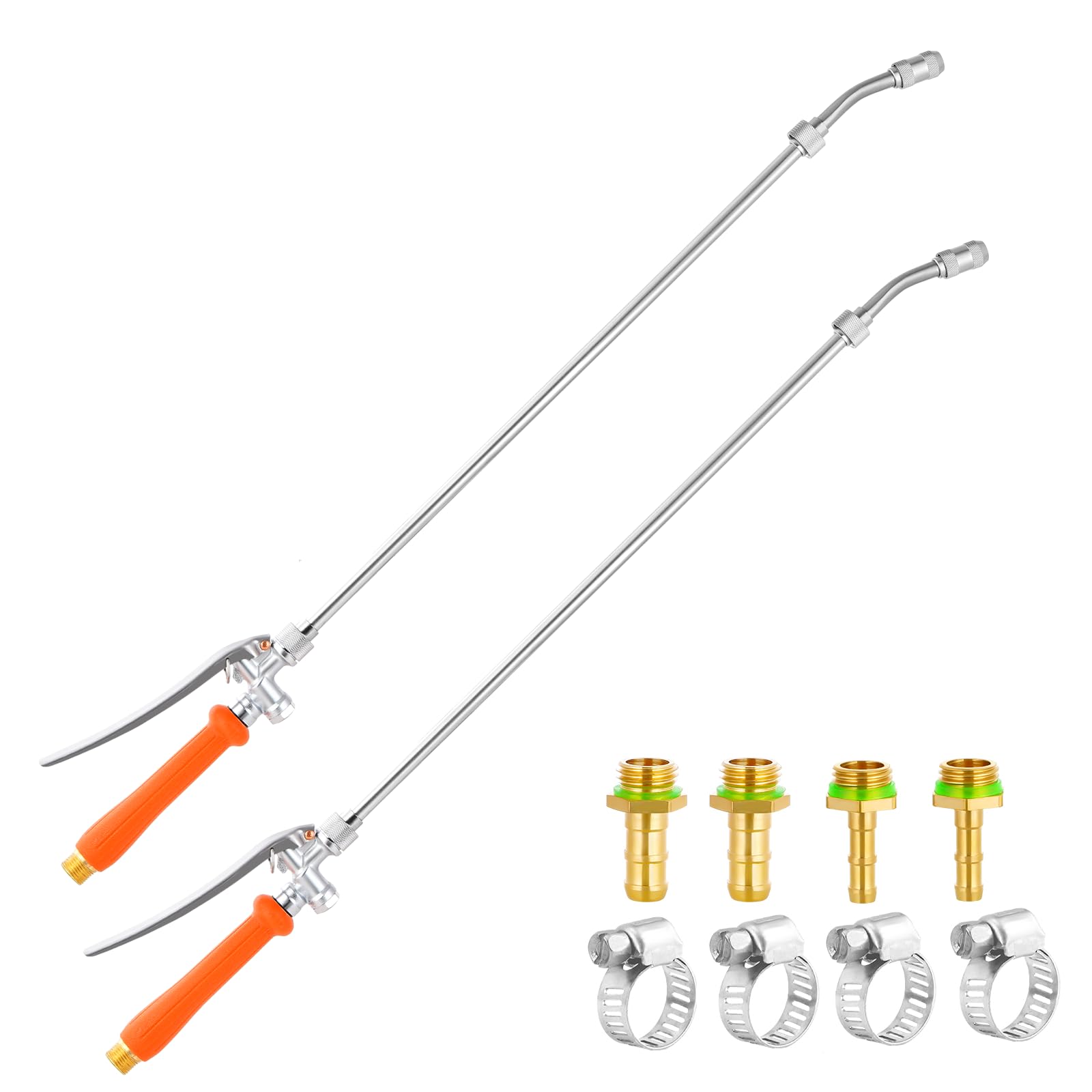 2 Pack 29 Inch Heavy Duty Brass Spray Wand with Adjustable Nozzle - 1/4