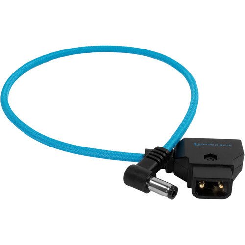 Kondor Blue 15 Inch D Tap to DC Right Angle Straight Cable (5/5 x 2.5mm, Black) - Power Supply Cable for Camera, Monitor & Film Equipment - Perfect for On-Set Power Solutions & Professional Video Production