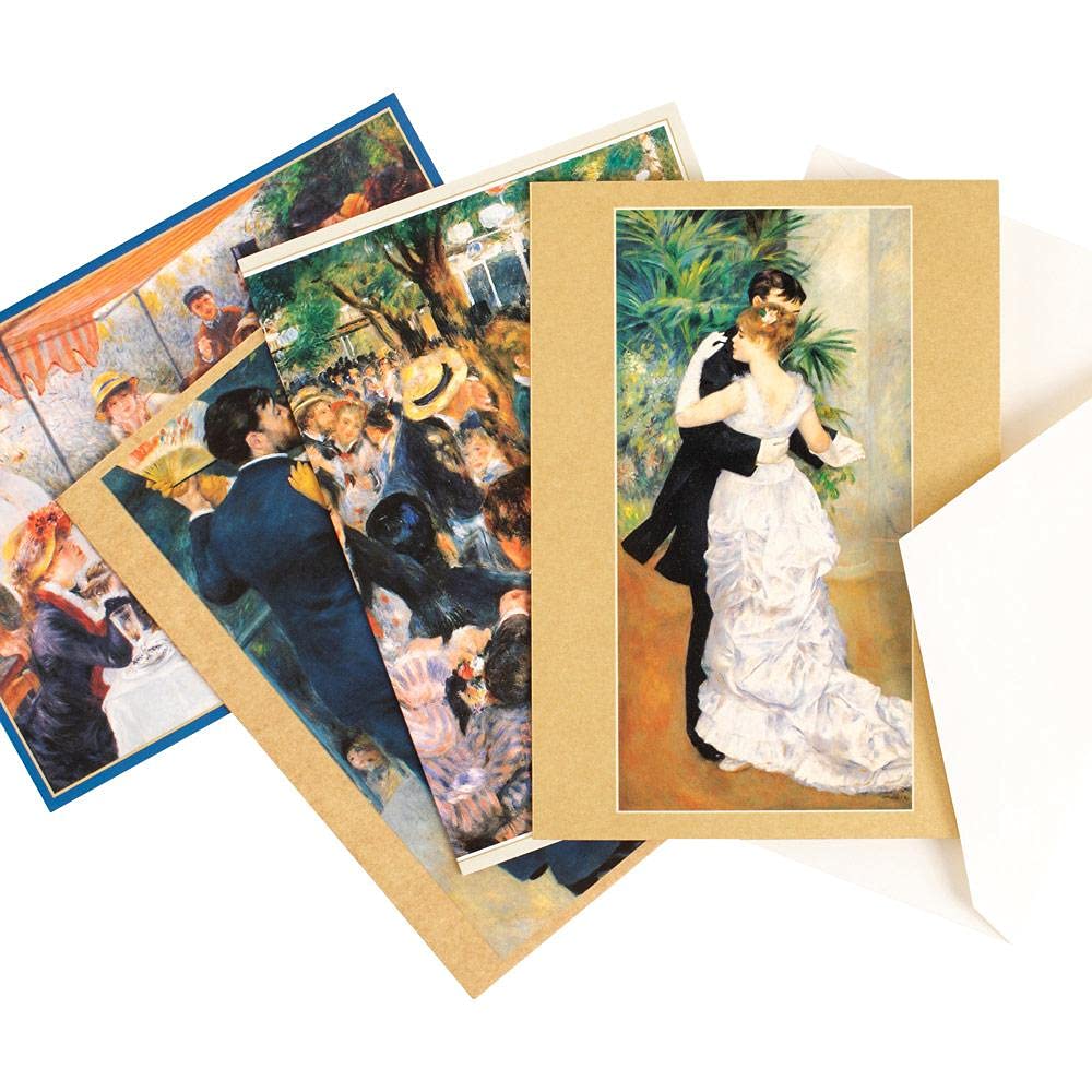 Caspari Renoir Boxed Note Cards - Set of 8 Multicolored Greeting Cards with Envelopes | Perfect for Thank You Notes, Birthday Wishes & Special Occasions