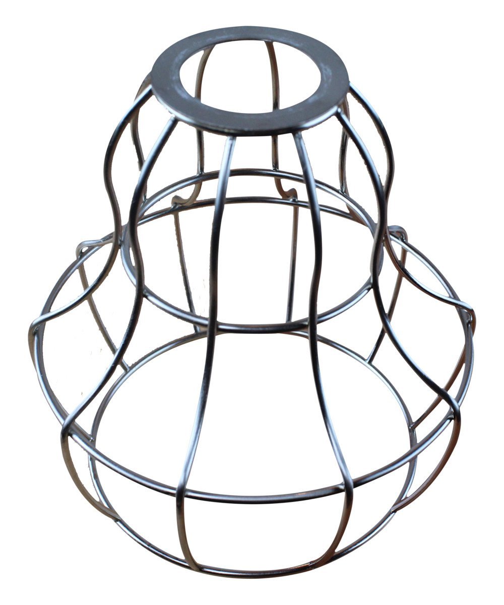 17' Brushed Nickel Plug-In Swag Light with Polished Nickel Cage & Dimmable LED - White/Grey Pendant Lighting for Dining Room, Bedroom or Kitchen | Home Concept