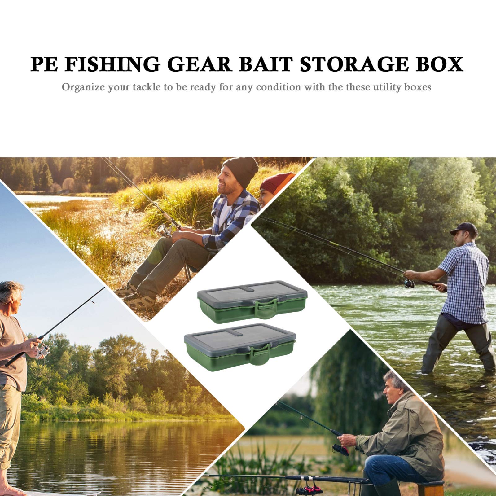 **BESPORTBLE 2-Piece Fishing Tackle Storage Box – Waterproof Bait & Lure Organizer Case with Adjustable Dividers – Perfect for Freshwater & Saltwater Fishing Trips**    *(Use Case: Ideal for organizing hooks, lures, and fishing accessories during boat trips, shore fishing, or camping adventures.)*