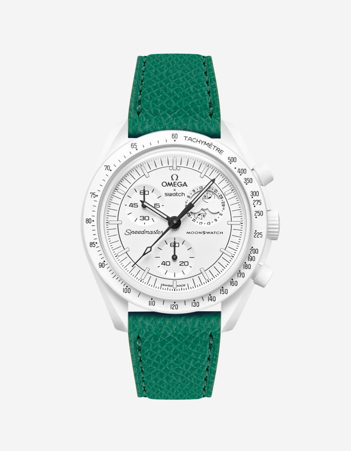 Omega X Swatch Mission to the Moonphase Full Moon Genuine Leather Watch Straps - Replacement Band for Moon Watch - Perfect for Dress Watches, Casual Wear & Space-Themed Collections