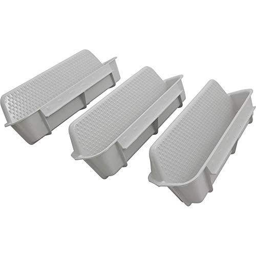 White Pool Wall Steps (3-Pack) - Heavy Duty Non-Slip Swimming Pool Ladder for Inground Pools | Perfect for Easy Entry/Exit, Pool Maintenance & Safety