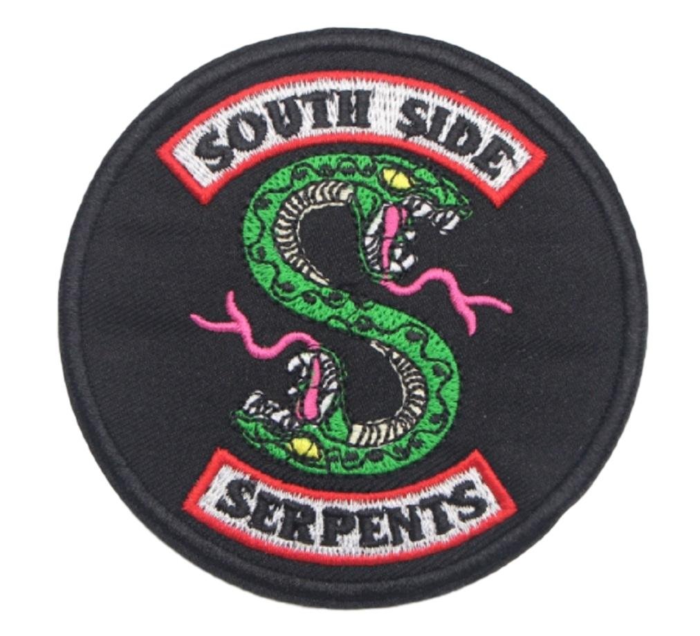 Riverdale Southside Serpents Logo Embroidered Iron-On Patch for Cosplay, Jackets & DIY Crafts - TV Show Merchandise for Fans & Costume Enthusiasts
