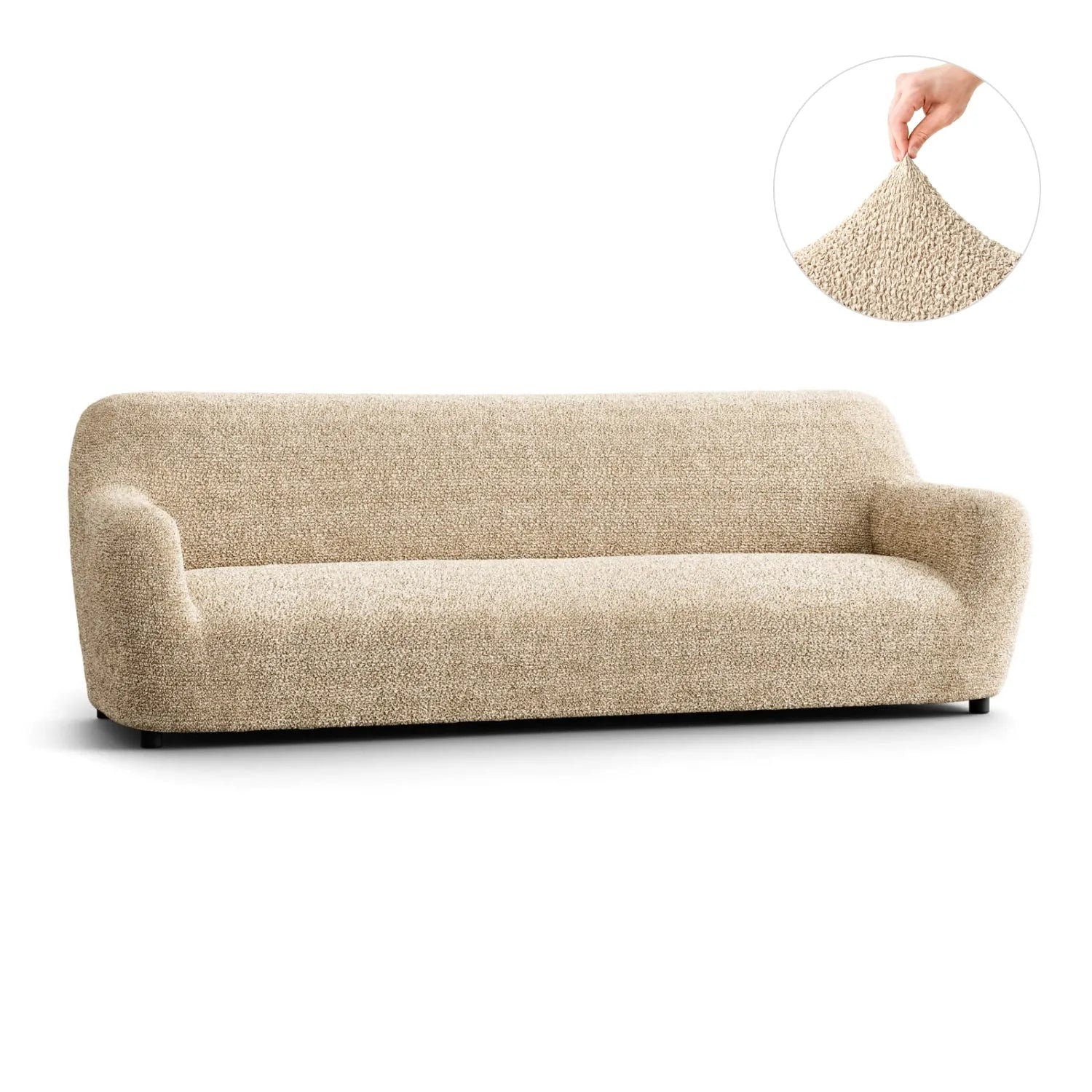 4 Seater Sofa Slipcover - Soft Microfiber Fabric with Stylish Prints - Perfect for Living Room, Family Room & Home Decor
