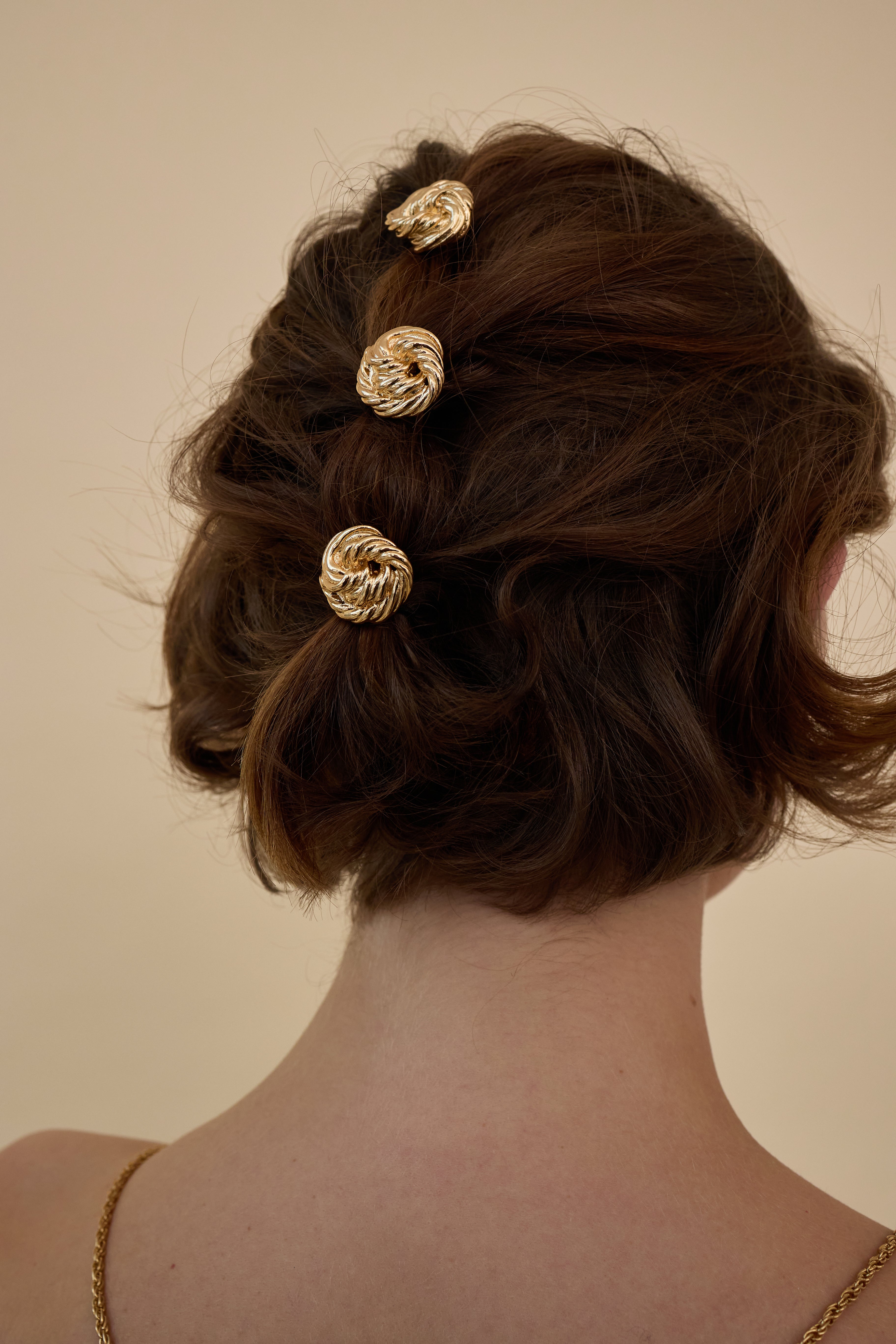 Briar Knotted Pony Hair Clip - Natural Wooden Hair Accessory for Women & Girls - Perfect for Weddings, Parties & Everyday Styling