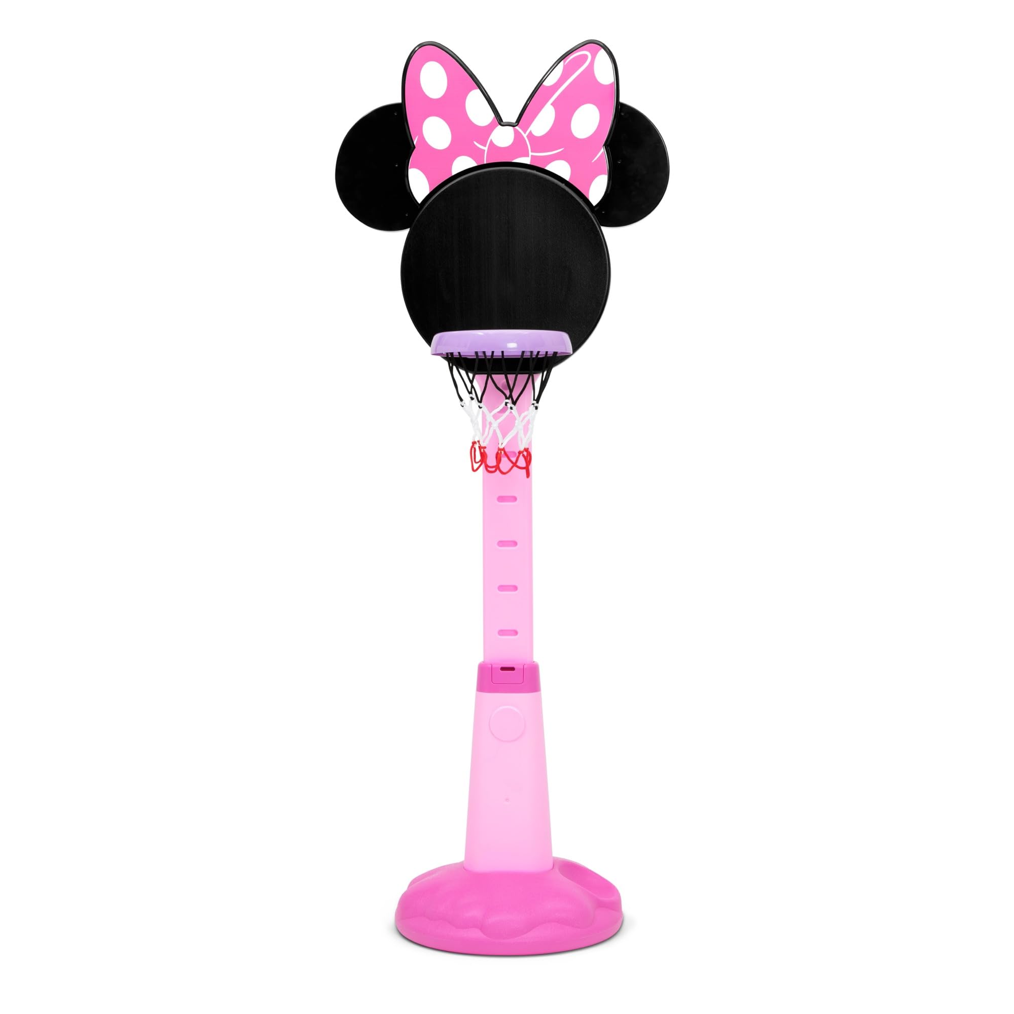 Minnie Mouse Basketball Set for Kids - Adjustable Plastic Hoop, Ball & Pump - Indoor & Outdoor Play - Perfect for Birthday Gifts & Backyard Fun