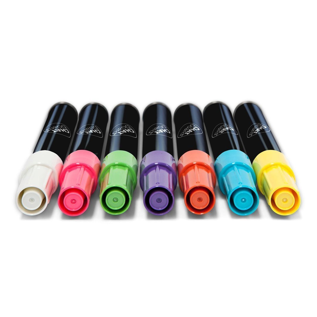 Neon Marker Set of 4 - Vibrant Dry Erase Markers for Whiteboard, Glass & Chalkboard - Perfect for Office, Classroom & Home Organization