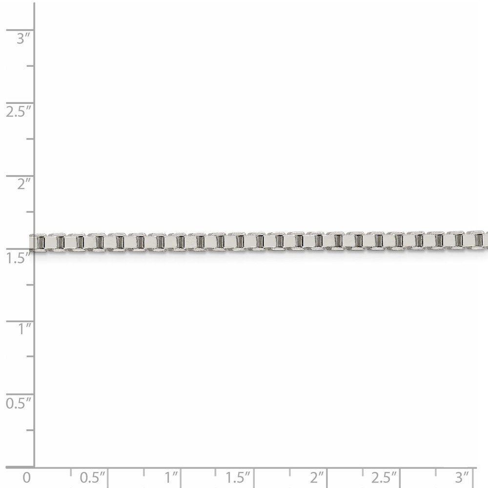 925 Sterling Silver 3.25mm Box Chain Necklace for Women & Men - Durable Lobster Clasp, Hypoallergenic Jewelry - Perfect for Everyday Wear, Gifts & Special Occasions