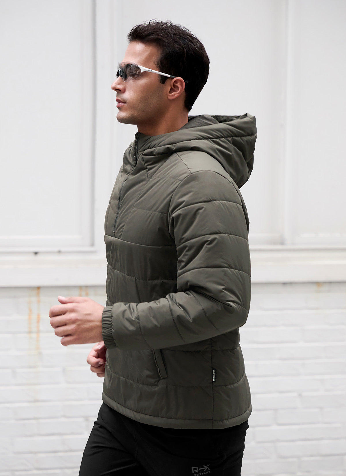 Men's RX Windproof Padded Anorak Jacket - Lightweight Winter Coat for Hiking & Outdoor Activities | Water-Resistant Hooded Parka for Cold Weather