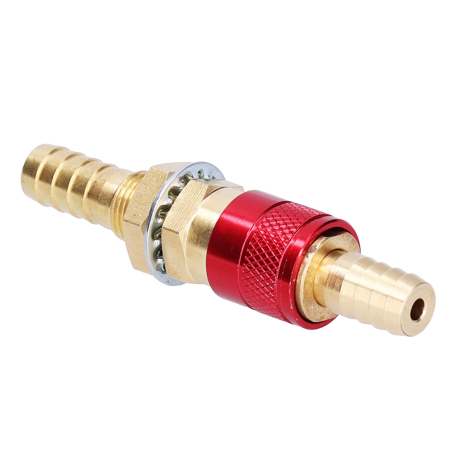 Brass M10 Quick Connector for TIG Welding Torch - Red