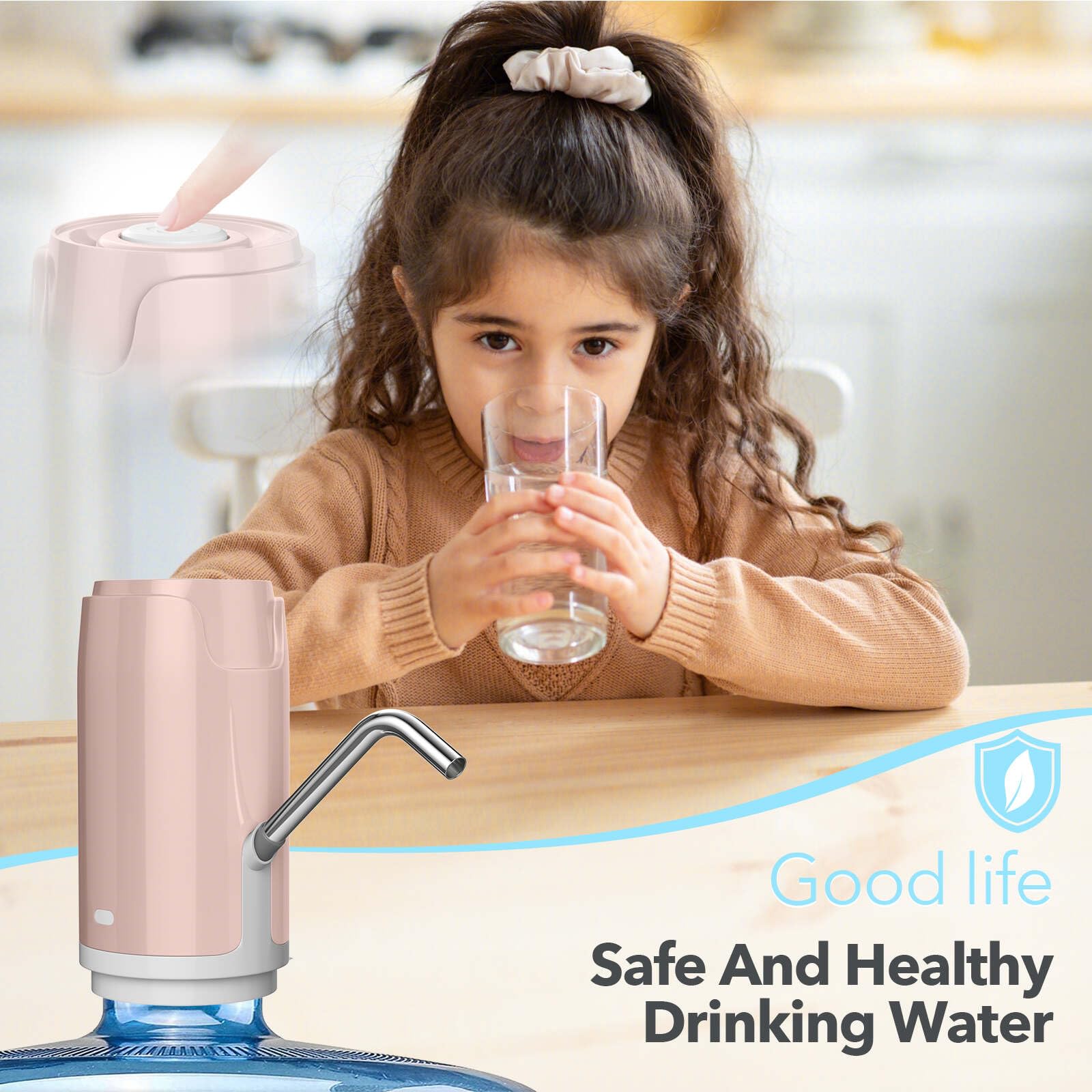 **5 Gallon Water Dispenser with USB Charging - Automatic Drinking Water Pump for Home, Office, Camping & Travel - Portable Water Bottle Pump for Kitchen & Outdoor Use**
