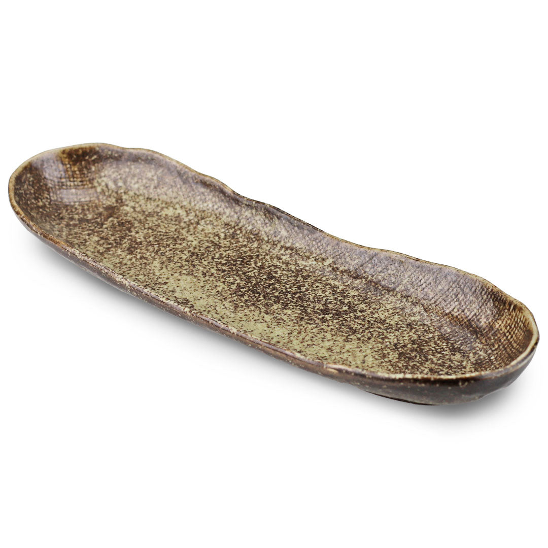 Brown IGA Stoneware Rectangular Plate - 13