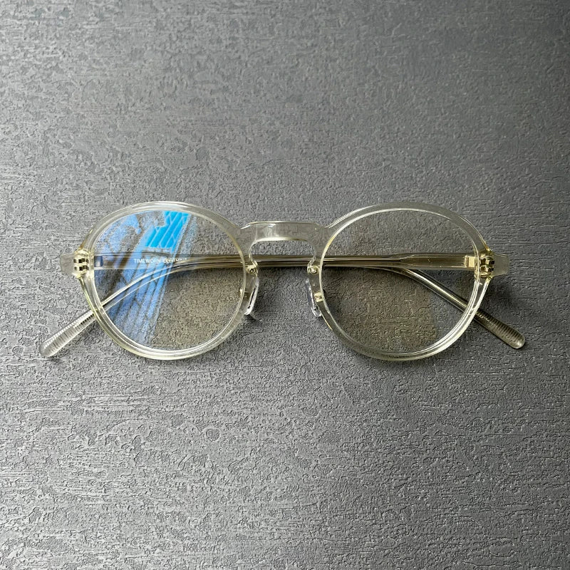 Stylish Black Acetate Full Rim Round Eyeglasses for Women - Trendy & Comfortable Frames for Work, Reading & Everyday Use