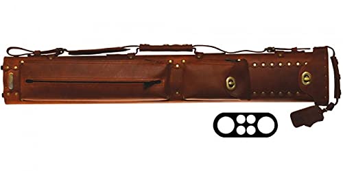 ISB24 InStroke 2 Butt & 4 Shaft Buffalo Leather Pool Cue Cases - Premium Protection for Billiard & Snooker Cues | Perfect for Professional Players & Home Game Rooms
