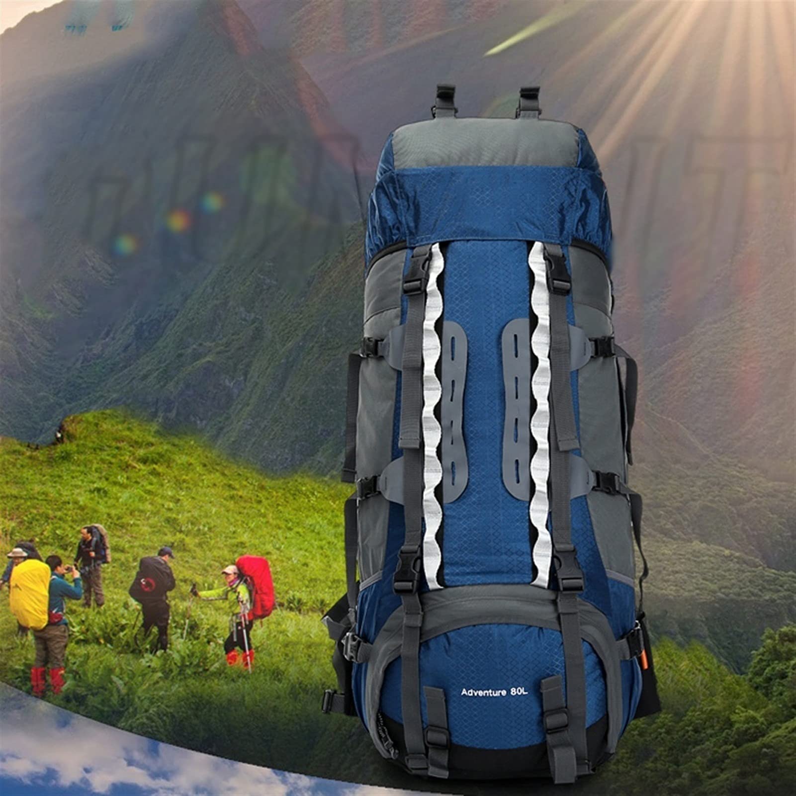 80L Foldable Hiking Backpack - Ultra Lightweight Water Resistant Travel Rucksack for Camping, Trekking & Day Trips - High Capacity Tear-Resistant Pack for Men & Women (Red) - Perfect for Outdoor Adventures, Hiking Gear & Travel Essentials