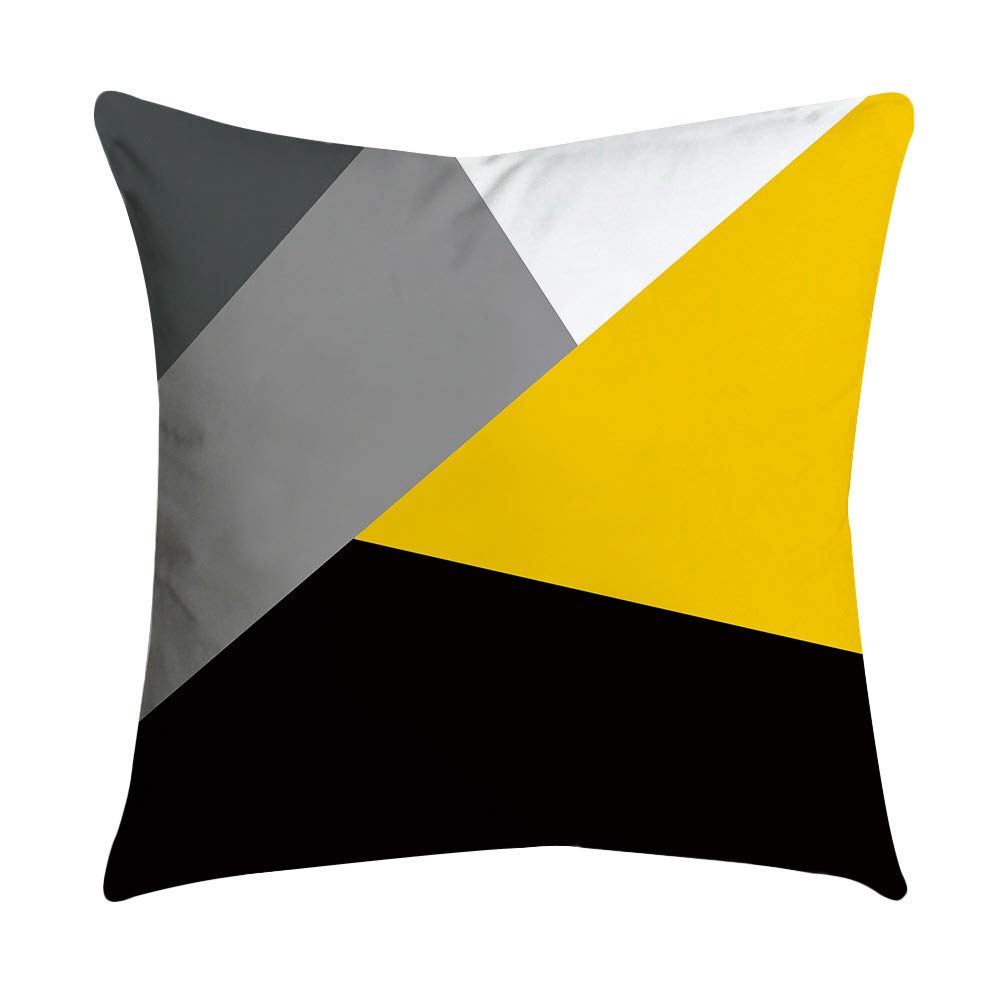 Premium Pineapple Leaf Yellow Pillow Cover - Soft Cushion Case for Sofa, Car, Waist Support & Home Decor | Perfect for Living Room, Bedroom, Office & Travel Accessories