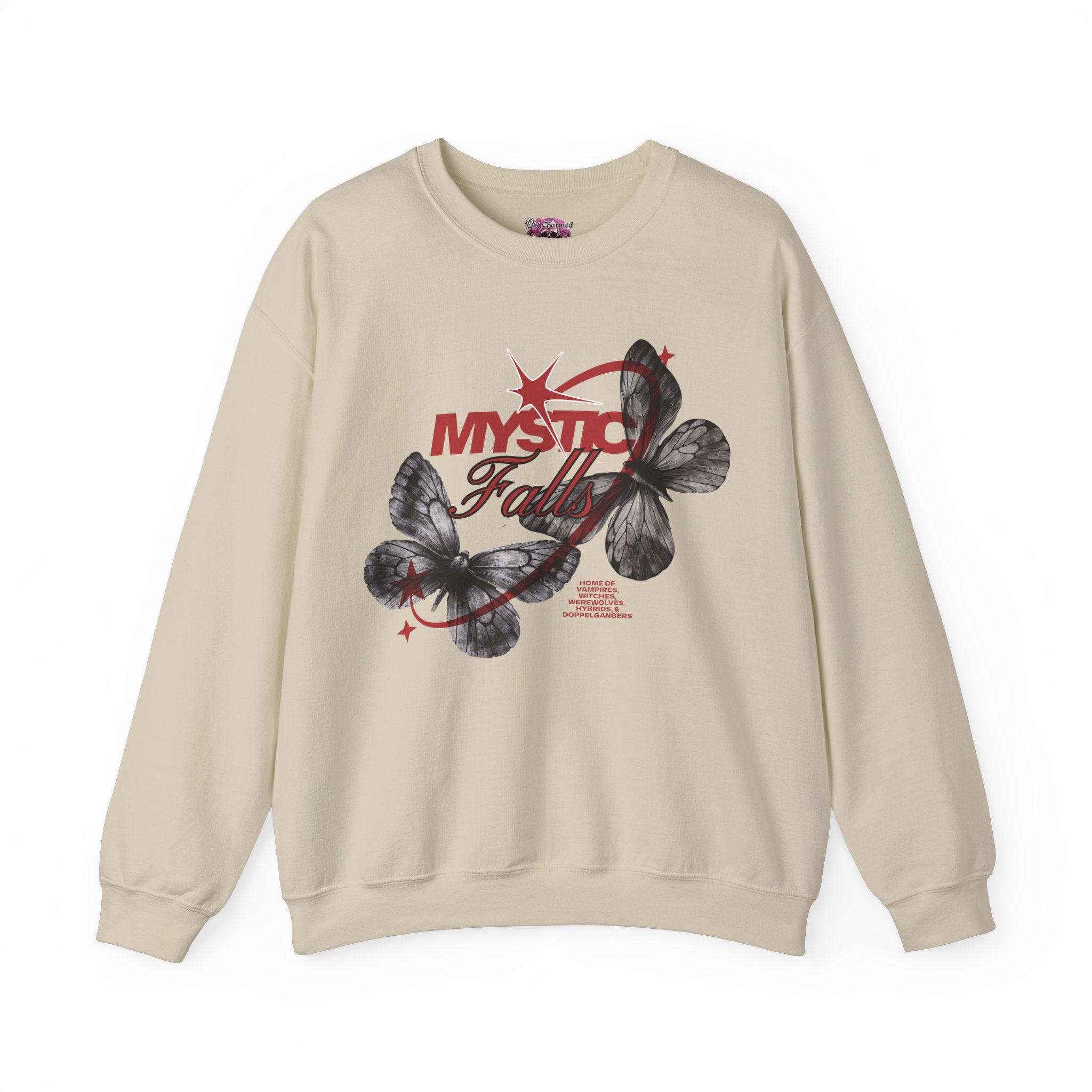 Mystic Butterfly Print Crewneck Sweatshirt for Women - Soft & Comfortable Pullover for Casual Wear, Street Style & Everyday Outfits