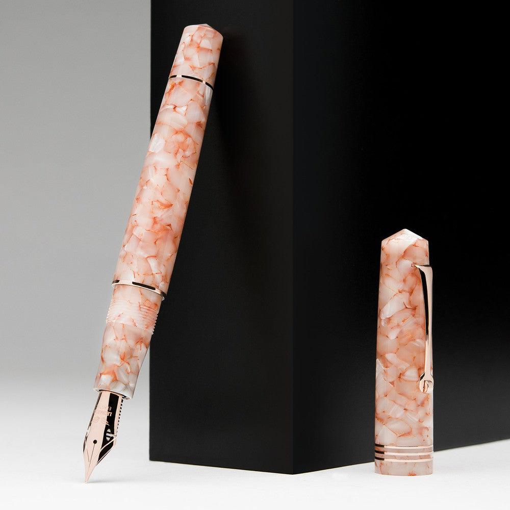 Leonardo Momento Zero Fountain Pen - Stainless Steel Nib, Angel Skin Resin - Premium Writing Instrument for Calligraphy, Journaling & Gifts
