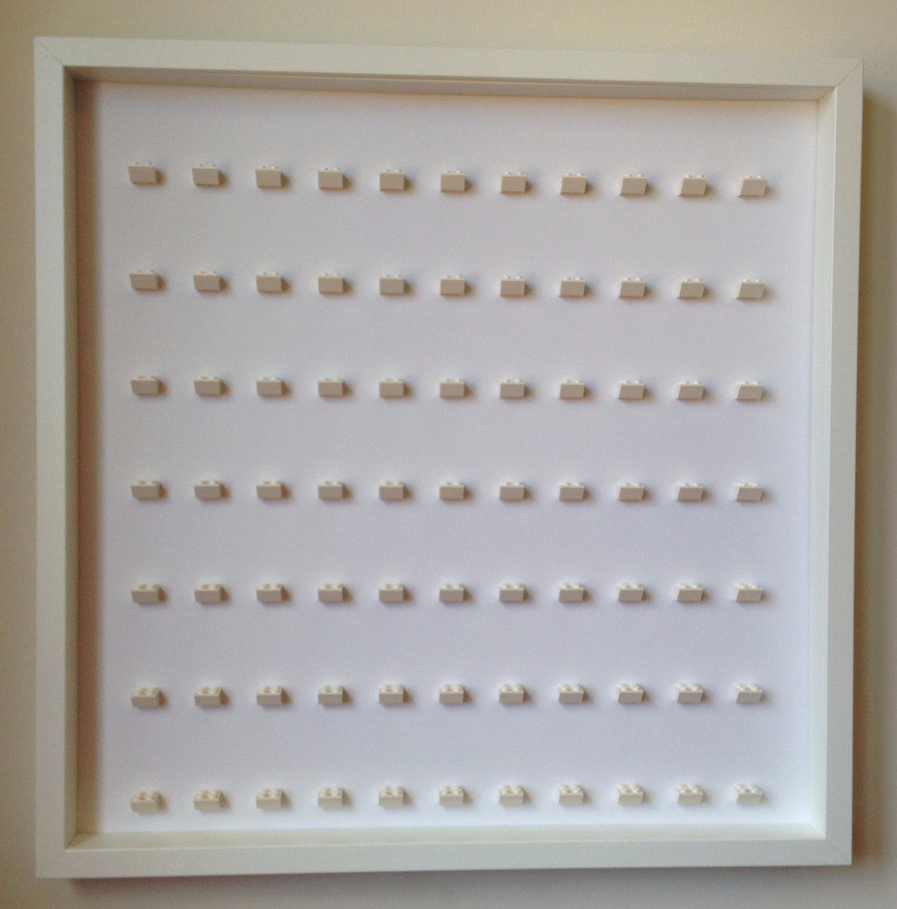 White Large Display Frame for 77 Lego® Minifigures - Perfect for Collectors & Home Decor - Showcase Your Lego Collection in Style