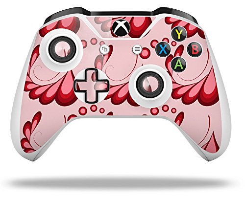 XBOX One S/X Controller Vinyl Skin Wrap - Petals Red for Gaming & Protection