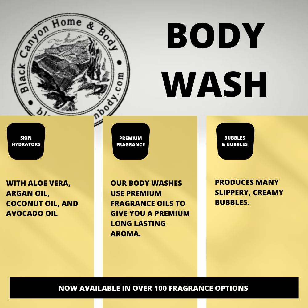 Black Canyon Acai Lemon & Rose Scented Body Wash - 8 Oz | Hydrating & Refreshing Shower Gel for Soft Skin | Perfect for Daily Use & Relaxing Bath Time