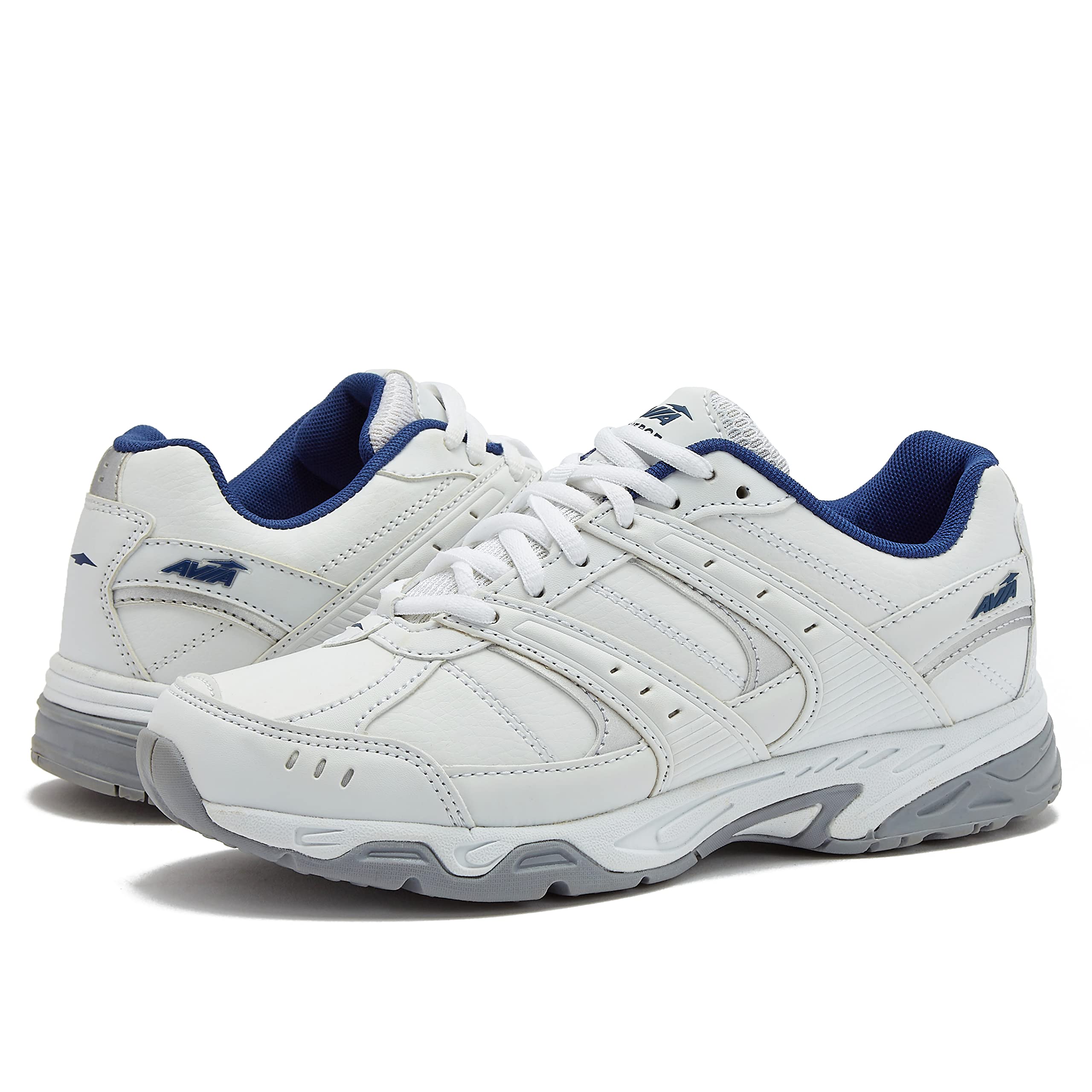 Avia Verge Women's Sneakers - Lightweight Tennis, Court, Cross Training & Pickleball Shoes with Arch Support | Wide & Medium Width Options | Classic Black & Walking White | Perfect for Gym, Workouts & Casual Wear