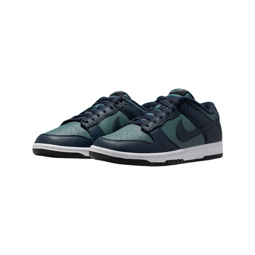 Nike Dunk Low Retro Sneakers - Armory Navy/White Men's Basketball Shoes for Casual Wear & Street Style
