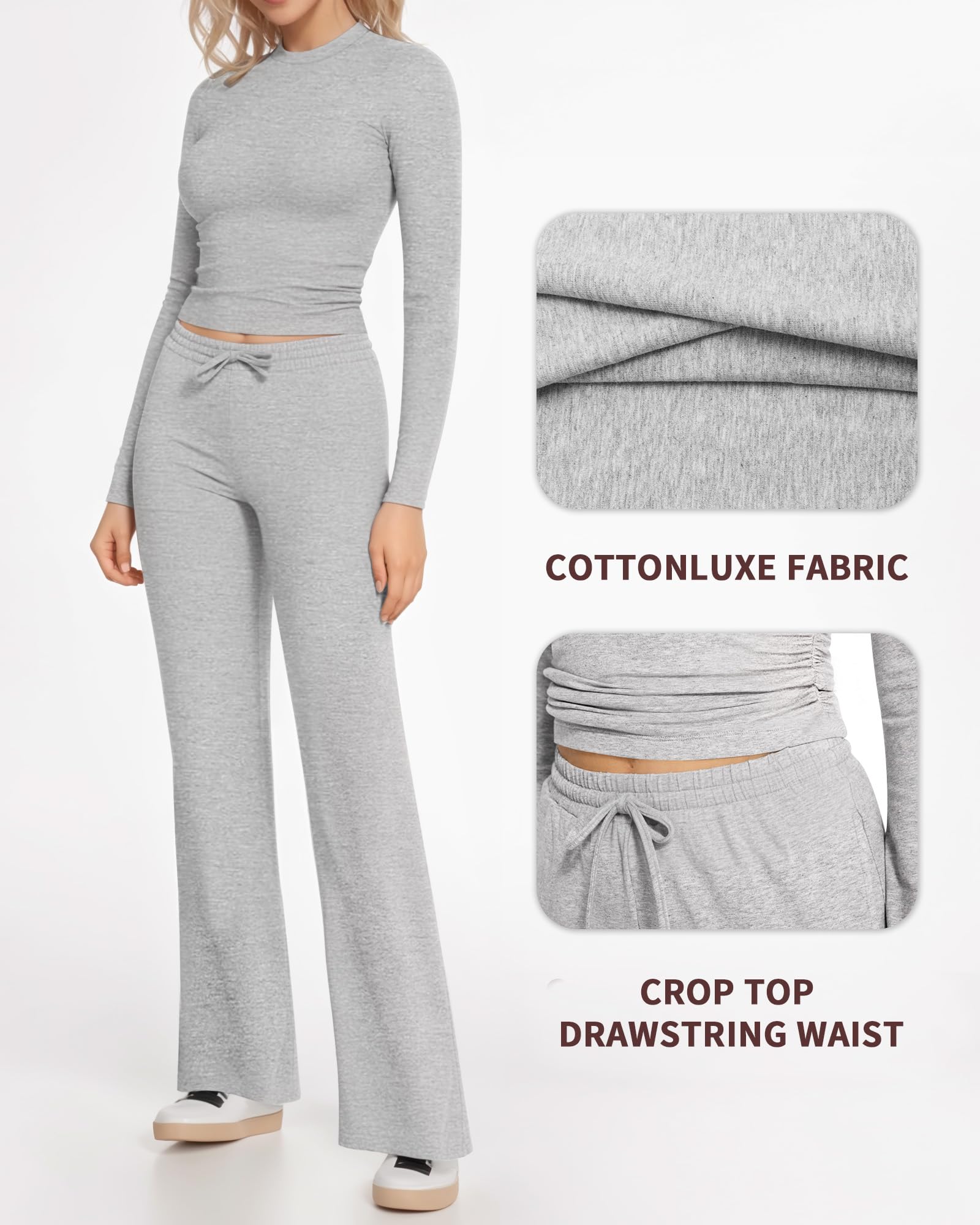 MANGOPOP Women's 2 Piece Lounge Sets - Soft Tracksuit Outfits for Fall & Winter | Cozy Sweatshirt & Jogger Pants Set | Perfect for Home, Yoga, Travel & Casual Wear