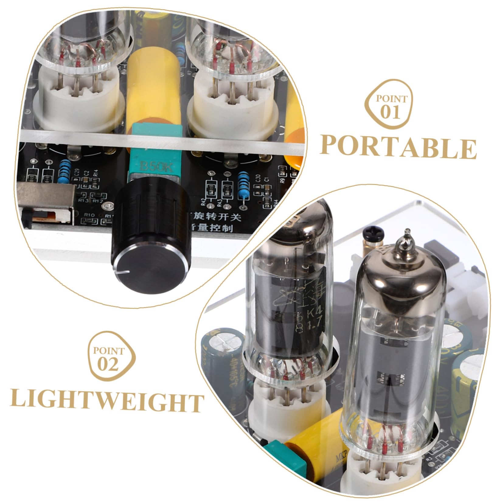 Jojofuny Vacuum Tube Phono Preamp for Turntable - High Fidelity Audio Preamplifier with Tube Board - Perfect for Vinyl Record Players & Hi-Fi Sound Systems
