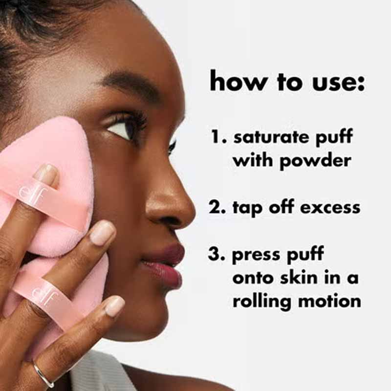 e.l.f. Halo Glow Powder Puff - Flawless Setting & Baking Makeup Sponge for Face, Under Eyes & Contouring | Perfect for Daily Makeup & Professional Use