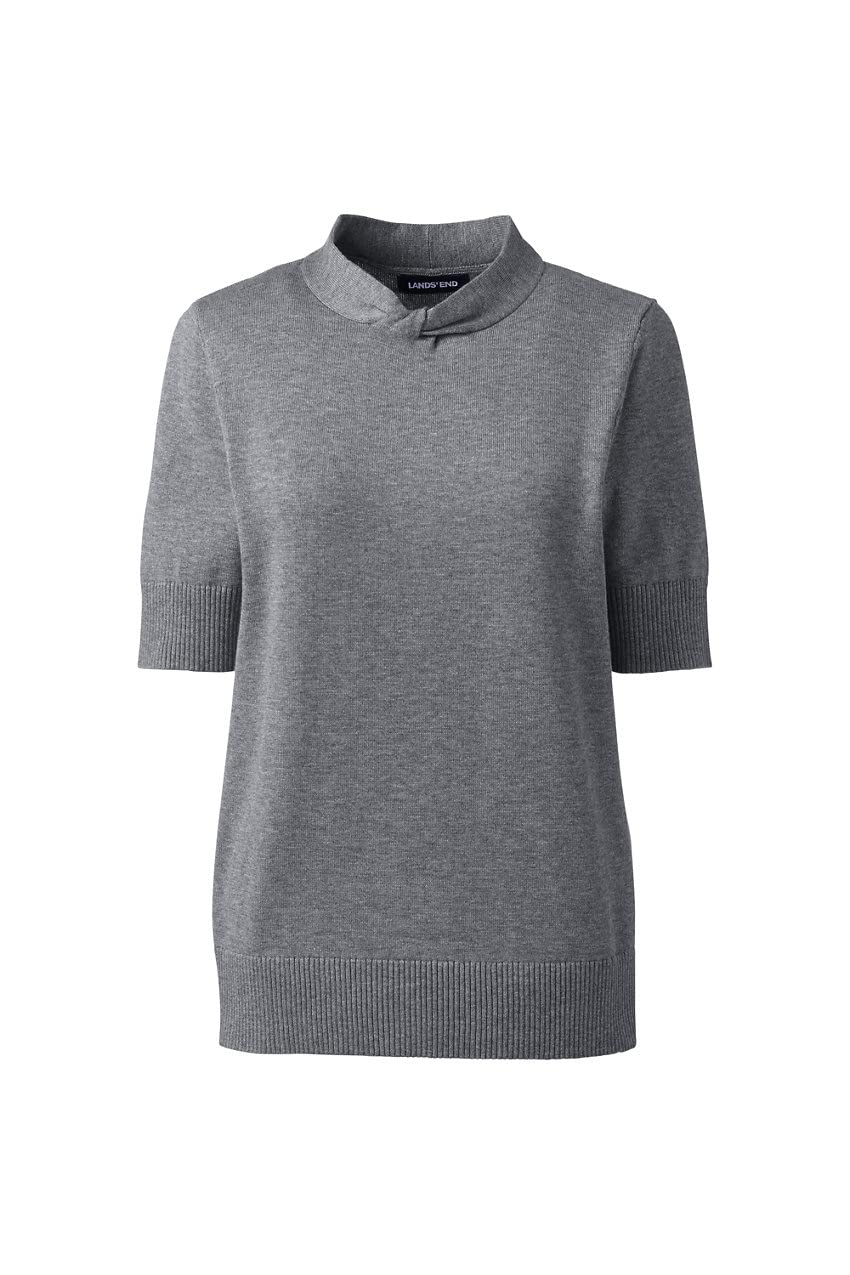 Lands' End Women's Twist Neck Sweater - Soft Knit Pullover for Casual Wear, Office & Fall Outfits | Cozy Winter Layering Essential