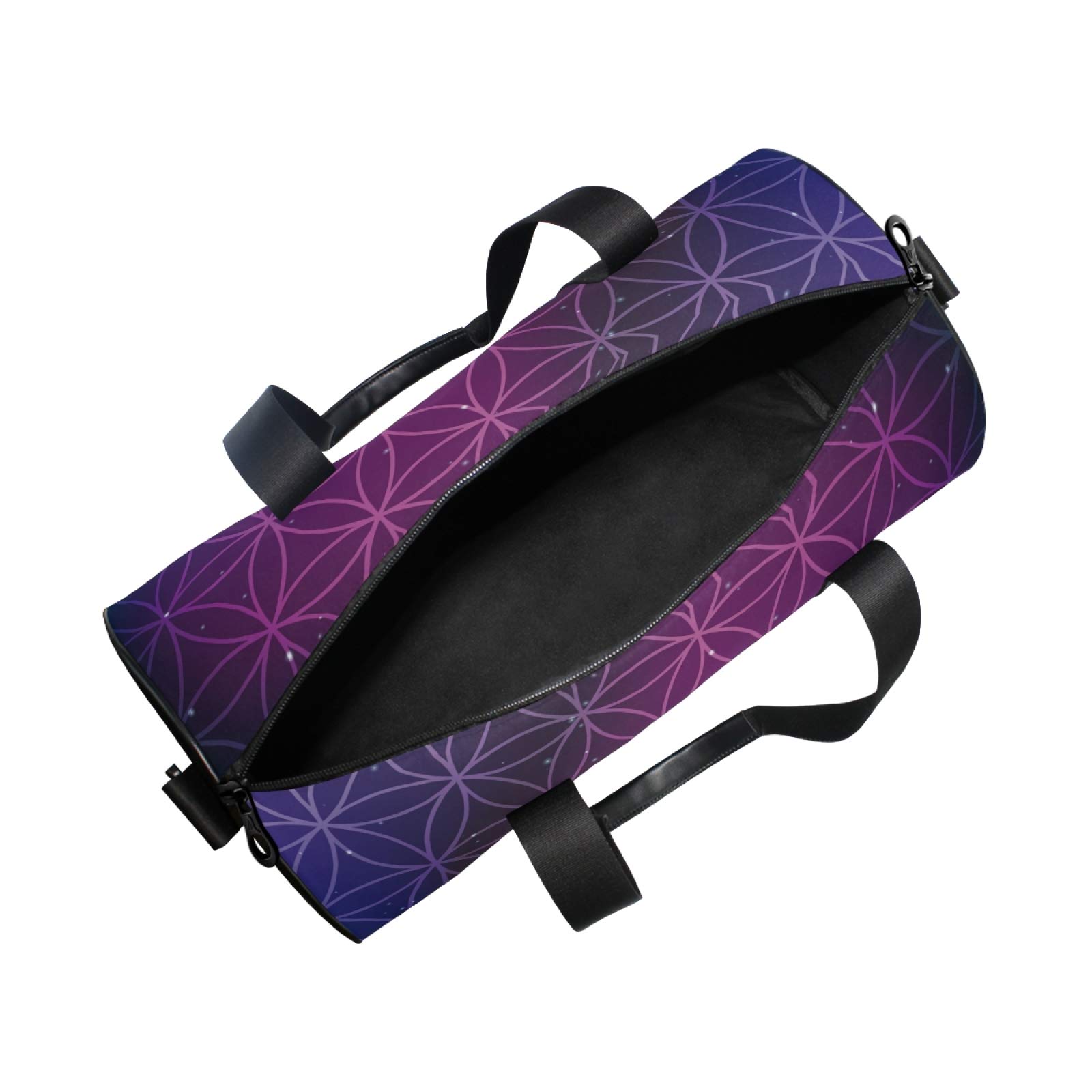 Flower of Life Cosmic Gym Bag - Durable Canvas Sports & Travel Duffle Bag for Men & Women - Perfect for Gym, Yoga, Travel & Weekend Getaways