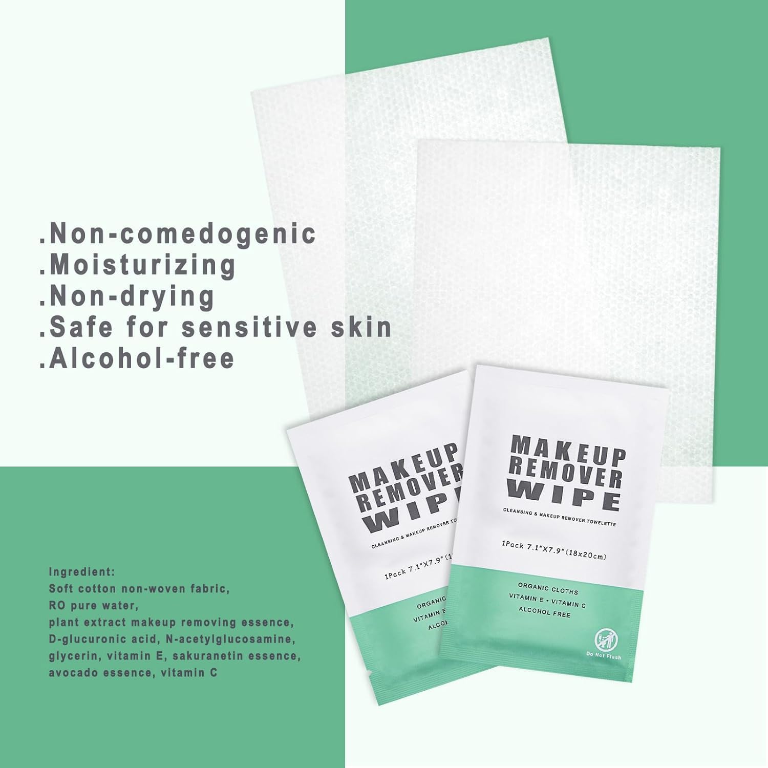 200 Individually Wrapped Makeup Remover Wipes - Bulk Facial Cleansing Wipes for Travel, Hotel & Daily Skin Care - Gentle Oil-Free Makeup Removing Cloths for Face, Eyes & Sensitive Skin - Perfect for On-the-Go, Gym & Emergency Touch Ups