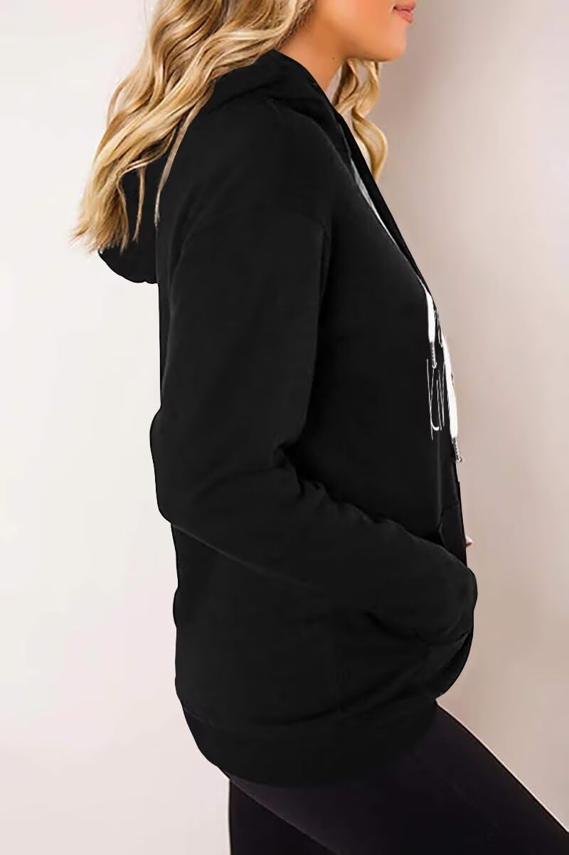 Lacozy Women's Casual Graphic Hoodie - Long Sleeve Lightweight Sweatshirt for Fall | Cozy Lounge Wear, Street Style & Everyday Outfits