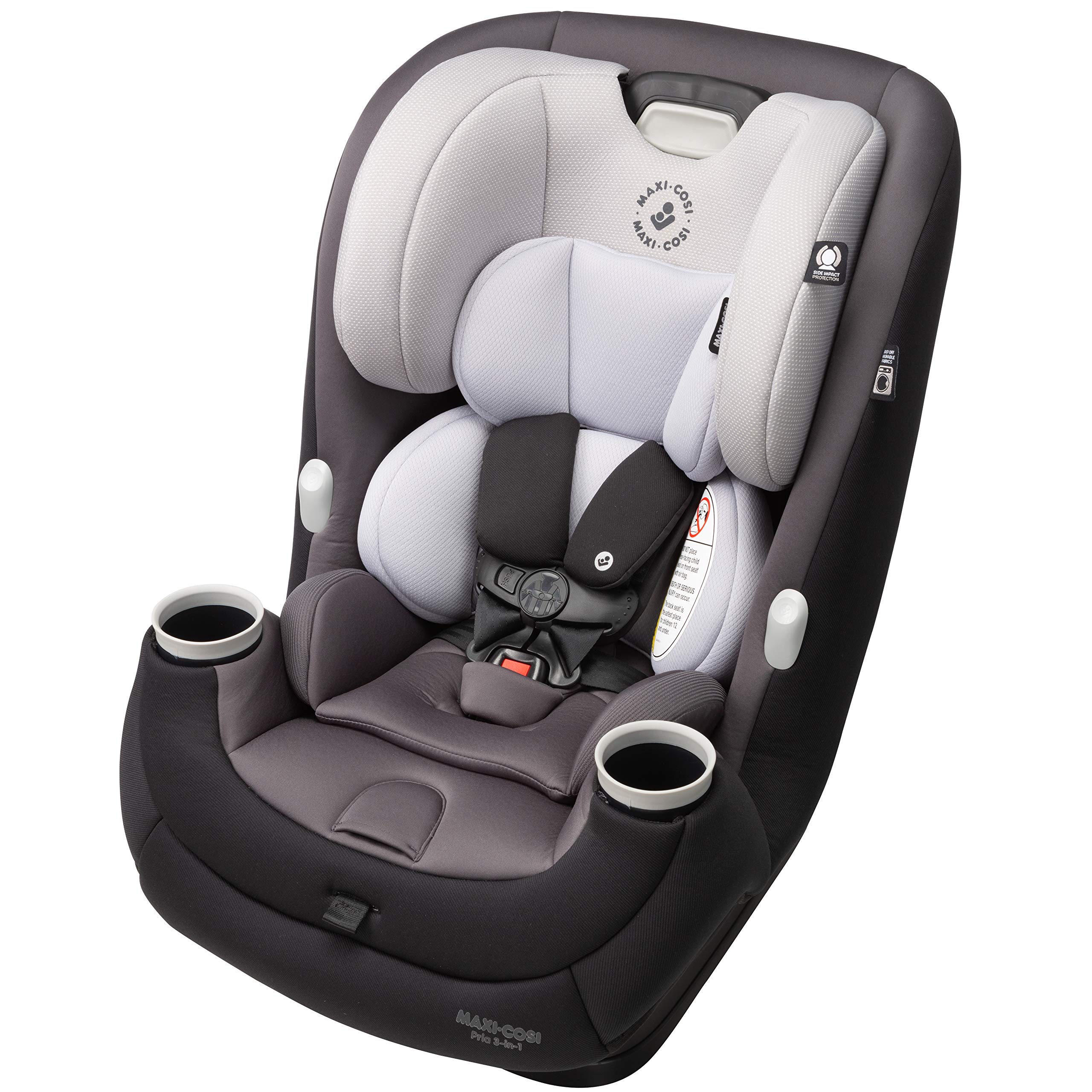 Maxi-Cosi Pria All-in-One Convertible Car Seat - Rear Facing (4-40 lbs) & Forward Facing (up to 100 lbs) with Booster Mode | Safe Infant & Toddler Car Seat | Blackened Pearl | Perfect for Family Travel & Daily Commute