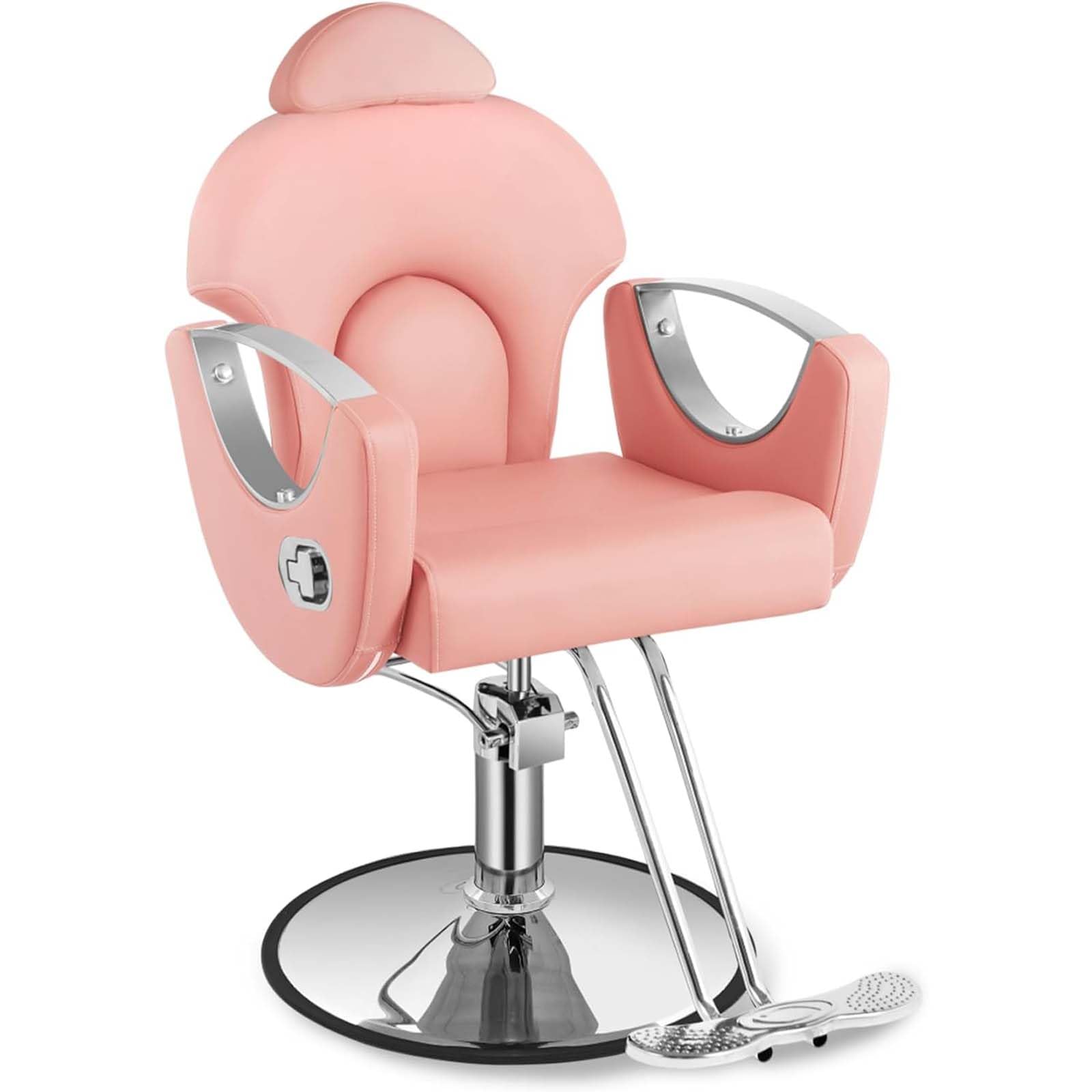 Premium Hydraulic Salon Chair - Adjustable Reclining Barber & Hairstylist Chair for Hair Salons, Spas & Beauty Clinics - Professional Styling Chair with Smooth Height Adjustment for Haircuts, Coloring & Beauty Treatments