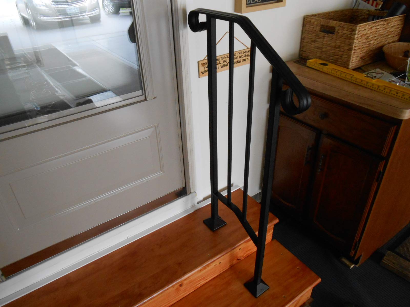 Iron X Handrail Picket #1 - Durable Wood or Composite Stair Railing System for Outdoor Steps, Deck & Porch Safety