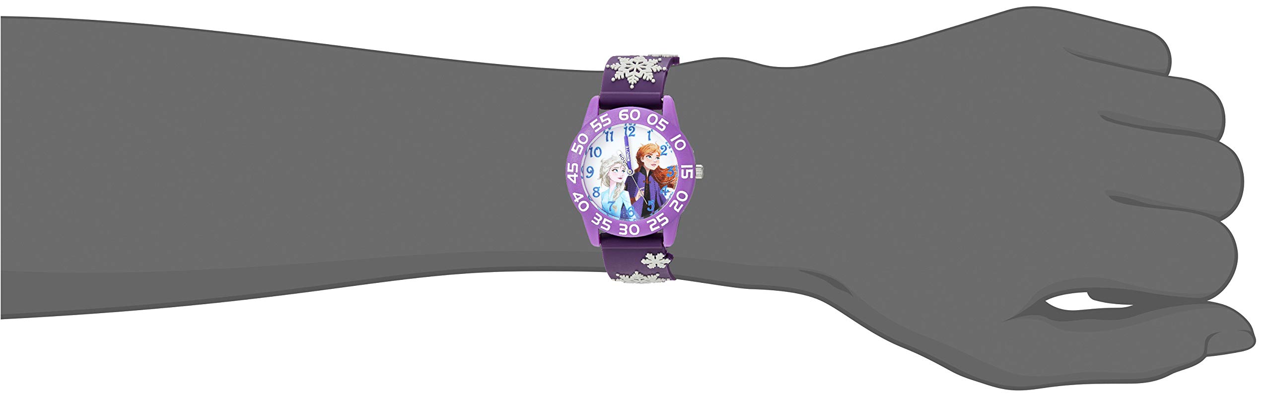 Disney Frozen Kids' Plastic Analog Quartz Watch with 3D Strap - Time Teacher for Children, Perfect for School, Playtime & Birthday Gifts